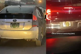 Karachi number plate violation
