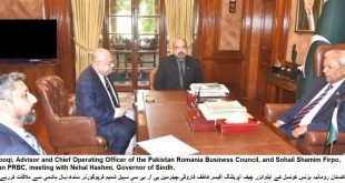 Delegation Meets Governor Sindh to Enhance Pakistan–Romania Economic Cooperation