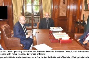 Delegation Meets Governor Sindh to Enhance Pakistan–Romania Economic Cooperation
