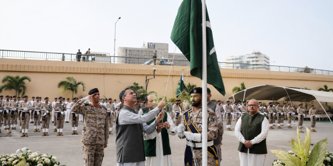 Maritime Minister Junaid Anwar Chaudhry calls for unity, economic strength on Independence Day