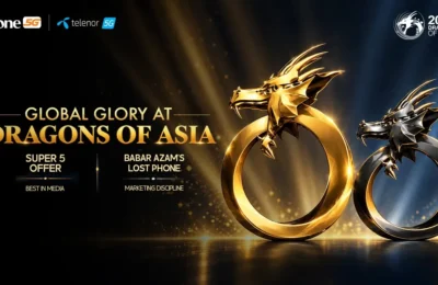 Ufone 5G Wins Gold and Black Dragons at Asia Marketing Awards