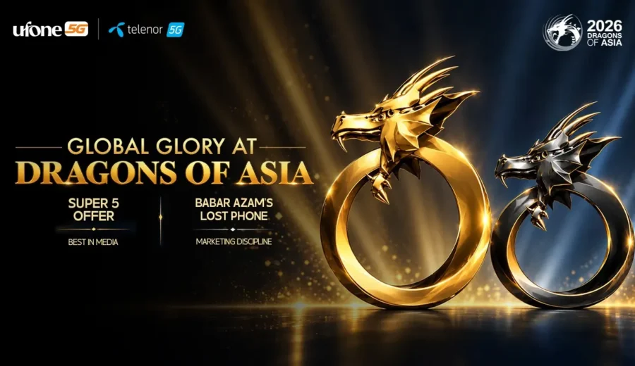 Ufone 5G Wins Gold and Black Dragons at Asia Marketing Awards